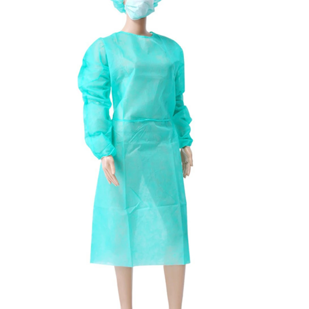 

10pcs/lot Non-woven Security Protection Suit Disposable Isolation Gown Prevention Non-woven Clothes cover Protection Clothing