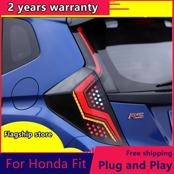 

Car styling Tail Lights For Honda Jazz Fit GK5 2014-2018 Led Tail Lights Rear Fog lamp Rear Lamp DRL+Brake+Park+Signal lights