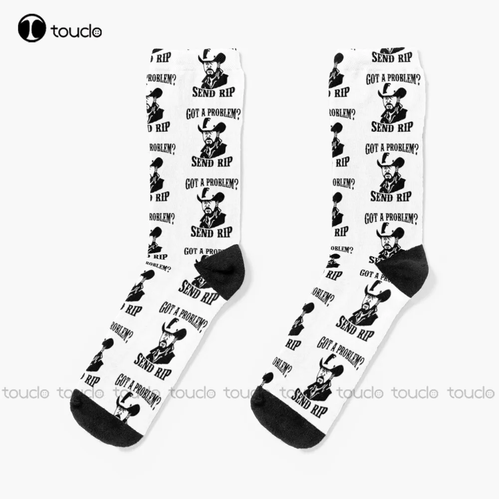 

Rip Wheeler Beth Dutton Dutton Ranch Rip Socks Hiking Socks Christmas New Year Gift 360° Digital Print Personalized Custom