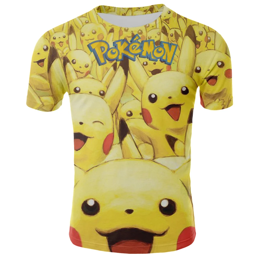 Pokemon Go Men T-shirt Fashion Pikachu Bulbasaur Naruto Printed black and white Short Sleeve t shirts Hipster tee | Мужская одежда