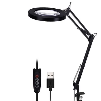 

1Pc Light LED Magnifier Lamp Table Lamp Magnifying Glass Table Lamp for Repairing DIY Home Jewelry