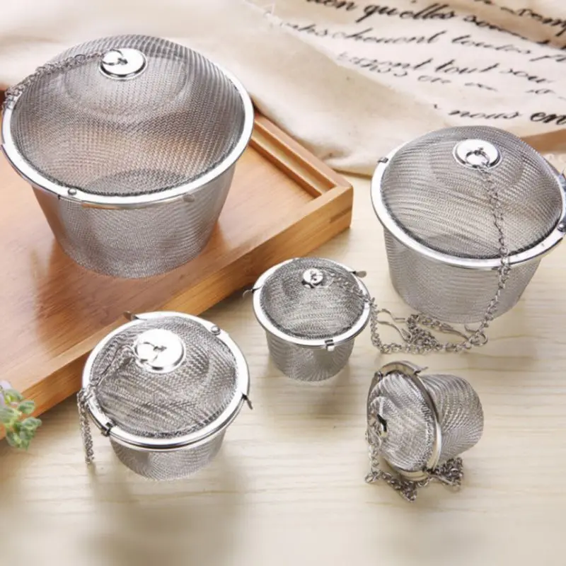 

Stainless Steelkitchen Tools Mesh Tea Ball Strainer Infuser Filters Tea Interval Diffuser For Loose Leaf Tea Herbal Spices V