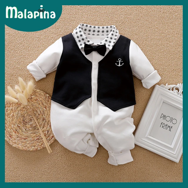 Malapina Baby Boy Romper Kids Summer Spring 0-24M Age Infant Gentleman Toddler Newborn Outfits Baby Girls Clothes 2021 30334 S3