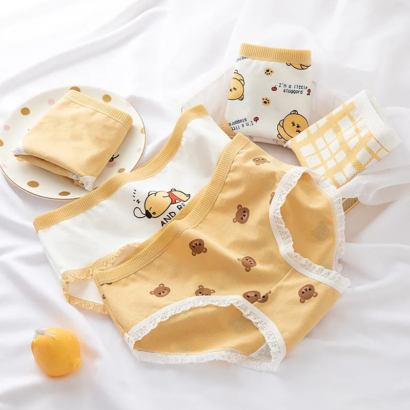 Женские трусы, Трусики для девочек-подростков, Хлопковое нижнее белье ...