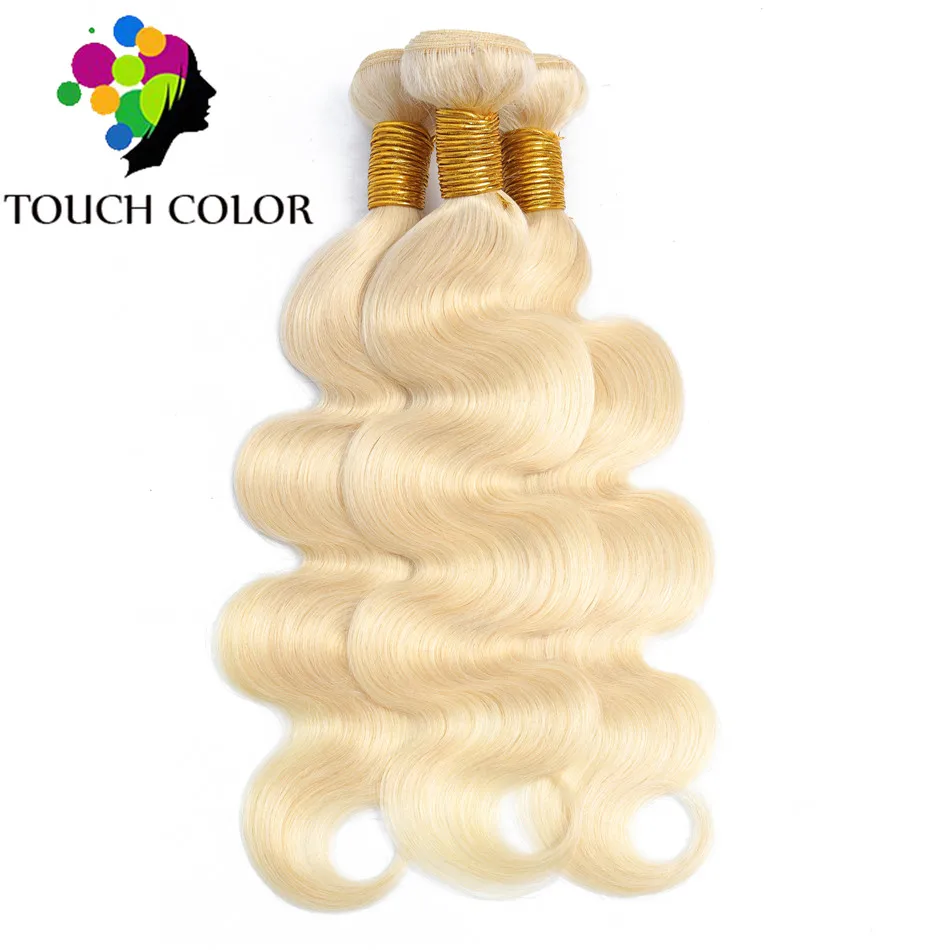 Пучки волос 613 блонд волнистые человеческие волосы бразильское Наращивание волос Плетение 3 пучка для черных женщин Remy человеческие волосы уток 613
