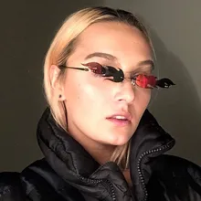 Новая мода огонь пламя солнцезащитные очки для женщин и мужчин без оправы кошачий глаз солнцезащитные очки Роскошные трендовые UV400 очки Gafas de sol mujer