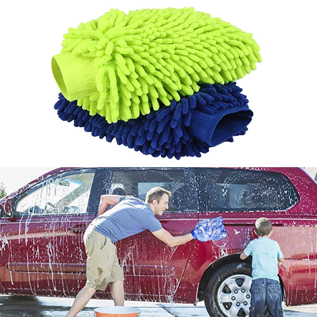 2PCS Chenille Microfiber Car Washing Gloves Window Washing Glove Mitten Cleaning Cloth Duster Towels Gloves Automotive Wash car cleaning gloves microfiber car mitt microfiber cleaning gloves microfiber washing gloves microfiber gloves