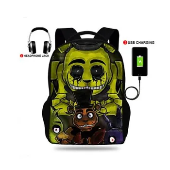 

New Style Girls School bags for students Most Fashion mochila bags fnaf - springtrapped Print escolar bags For Teenager Boys