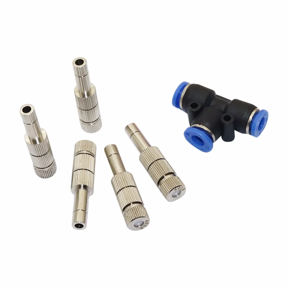 

5pcs 5-15bar Mist Cooling Slip Lock Nozzle With Filter 6mm Low pressure Micro-nozzles Connectors Garden Irrigation Sprayers