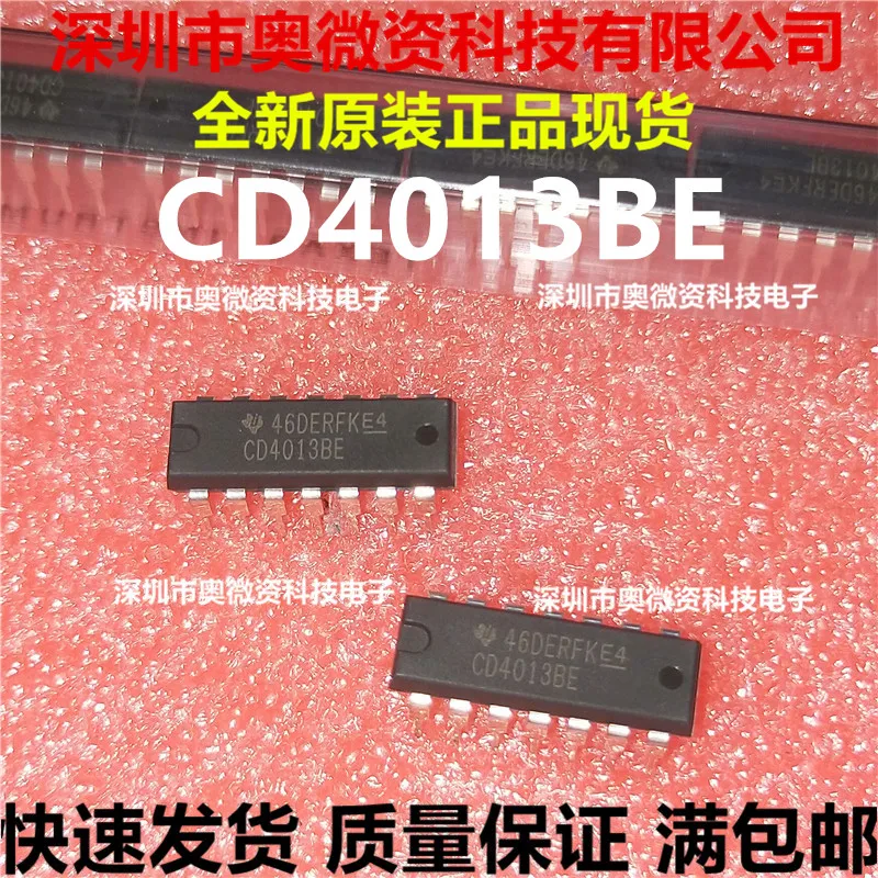 100% Оригинальный телефон новый CD4013BE 4013 CD4013BP CMOSD DIP14 (20 шт./лот)|Запасные части| |