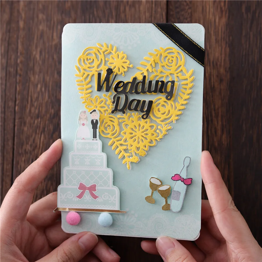  Kokorosa Wedding Invitation Metal Cutting Dies for Scrapbooking New Dies for 2019 Die Cut Stitch Cr - 4.00045E+12
