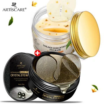 

ARTISCARE Gold Osmanthus/ Black Pearl Crystal Collagen Eye Patches Improve Dark Circles Anti Wrinkle Eye Bag Sleeping Eye Mask
