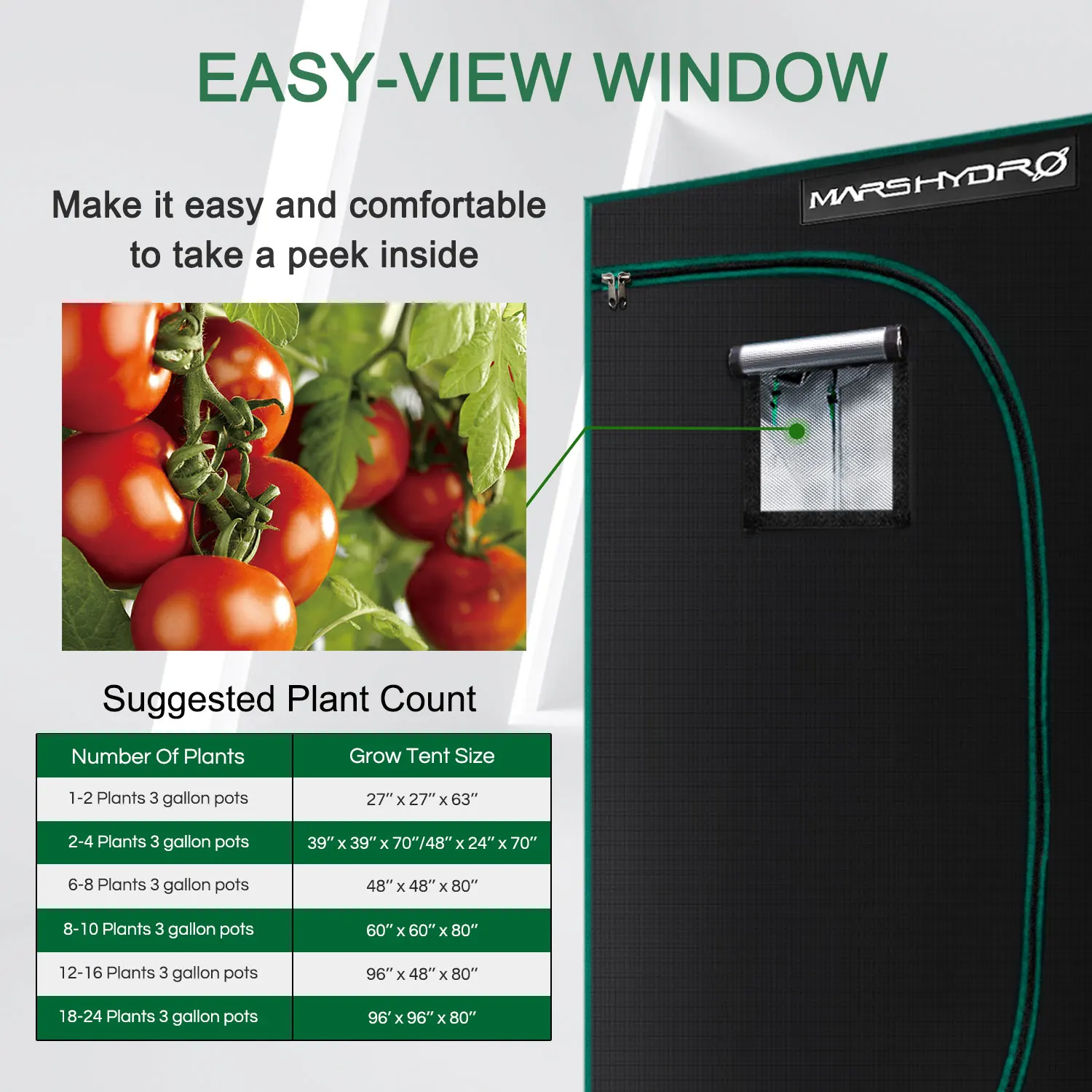 Тент Mars Hydro 1680D для выращивания растений 150x150x200 см|grow kit|tent grow kitsmars hydro |