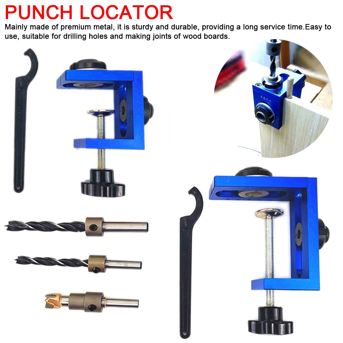 

Wood Drilling Three-in-one punch Locator Hole Puncher Locator Tools Plate Furniture Puncher Machine Woodworking Punching