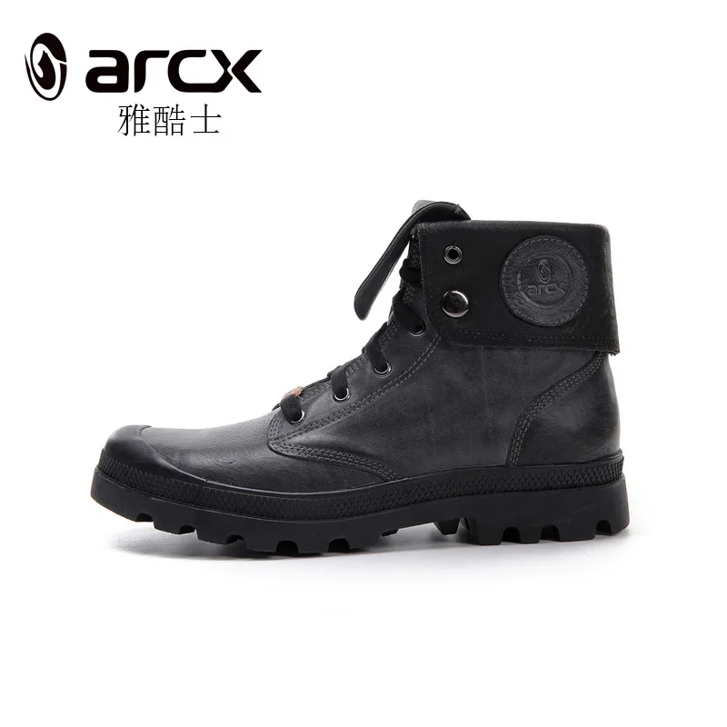 Arcx Genuine Leather Motorcycle Shoes Motorcycle Riding Boots Outdoor Cycling Cowhide Boots Race Riding Motocross