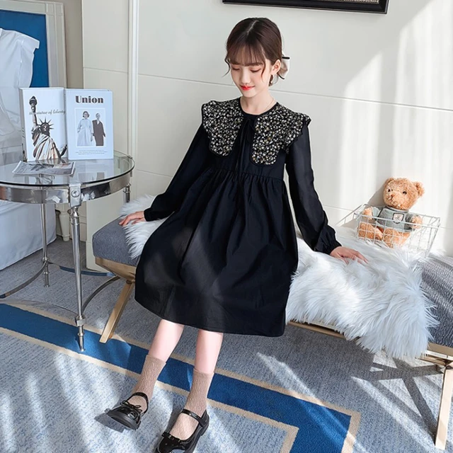 Girl Dresses Kids Princess Lace Dress Teens Girls 12 13 14 15 Years Long  Sleeve Dark In Fall Winter1766398 From Ninn, $17.94 | DHgate.Com