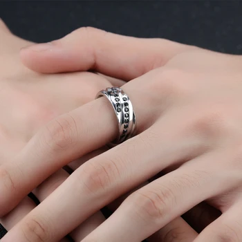 

Bulk items wholesale lots 10 pcs Stainless steel ring men rings for men black crystal plating Titanium Steel finger ring sets