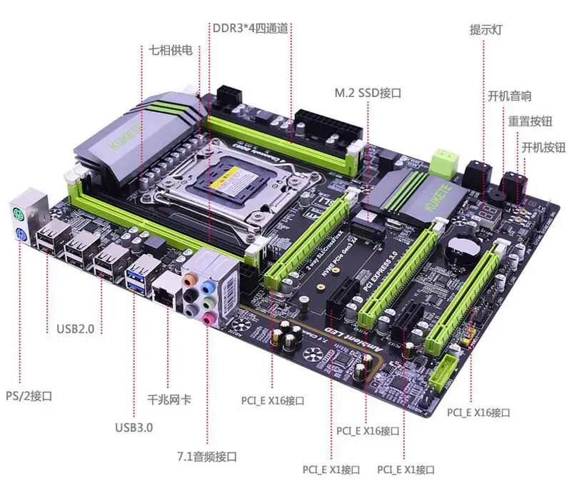 X79 материнская плата cpu DDR3 LGA 2011 настольная материнская плата E5 2680V2 карта памяти