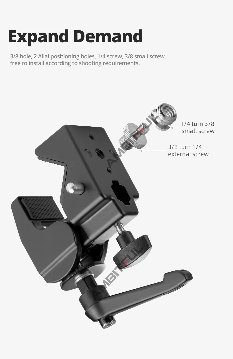 Profession Olecranon C Type Clip Photography Clip for Godox S-type Speedlite Fl