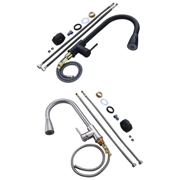 

US/UK/RU/EU/AU Multifunctional Stainless Steel Bathroom Kitchen Basin Faucet Pull Out Hot and Cold Water Sink Tap