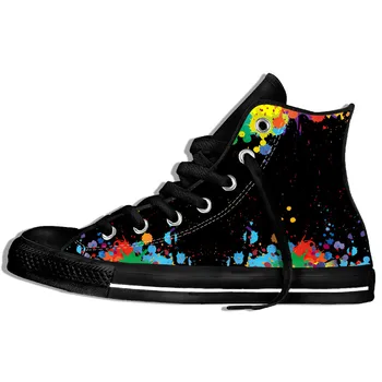 

2019 Men/Women Harajuku Style Color Graffiti Print 3d Hip Hop Unisex Shoes