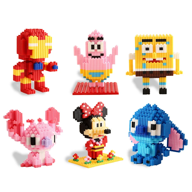 

Mini Cartoon Stitch Building Blocks Game Mini DIY Plastic Building Blocks For Kids Gifts