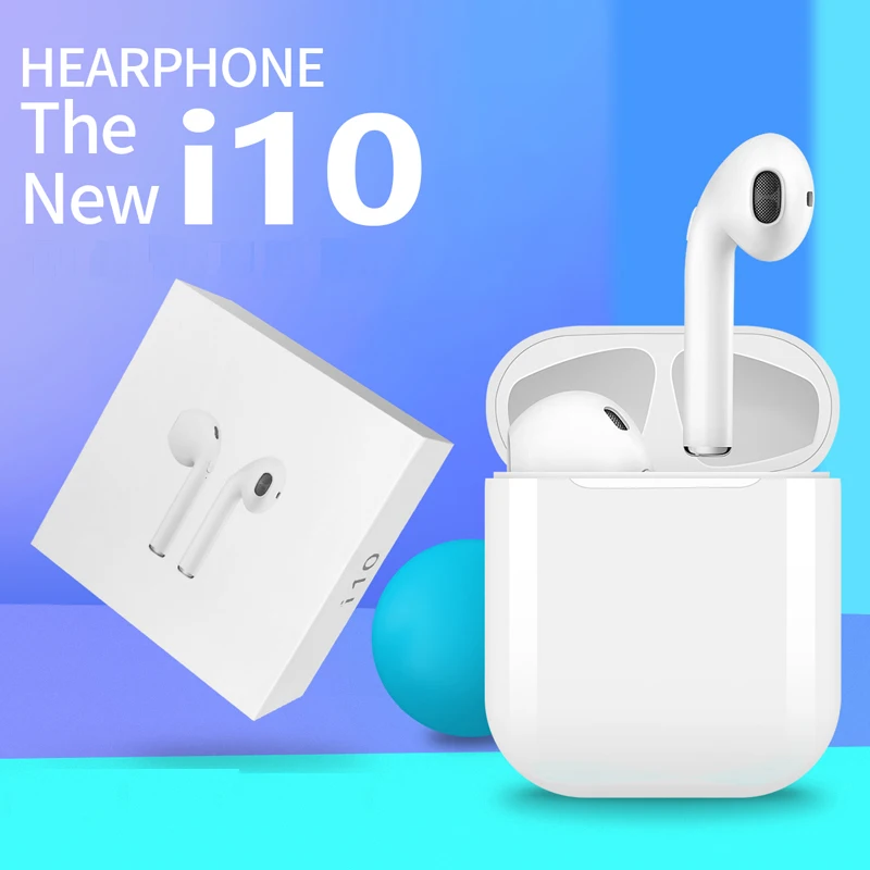 Беспроводные мини наушники i10 TWS с Bluetooth 5 0 гарнитура стерео сабвуфер беспроводные