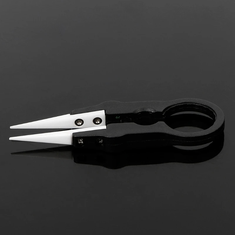 Multifunctional Steam Vaper Ceramic Insulation Head Tweezers Forceps Black tweezer tool,ceramic tweezers