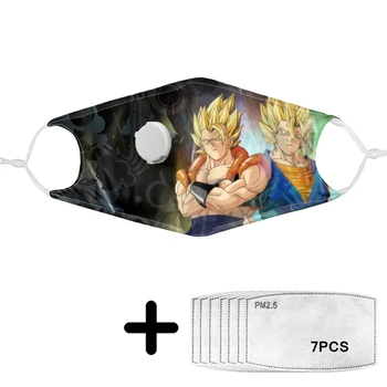 

Classic Dragon Ball Print Anime Masks Women Polyester Reusable Mask on Face for Boys Girls Teen Outdoor Dustproof Washable Cover