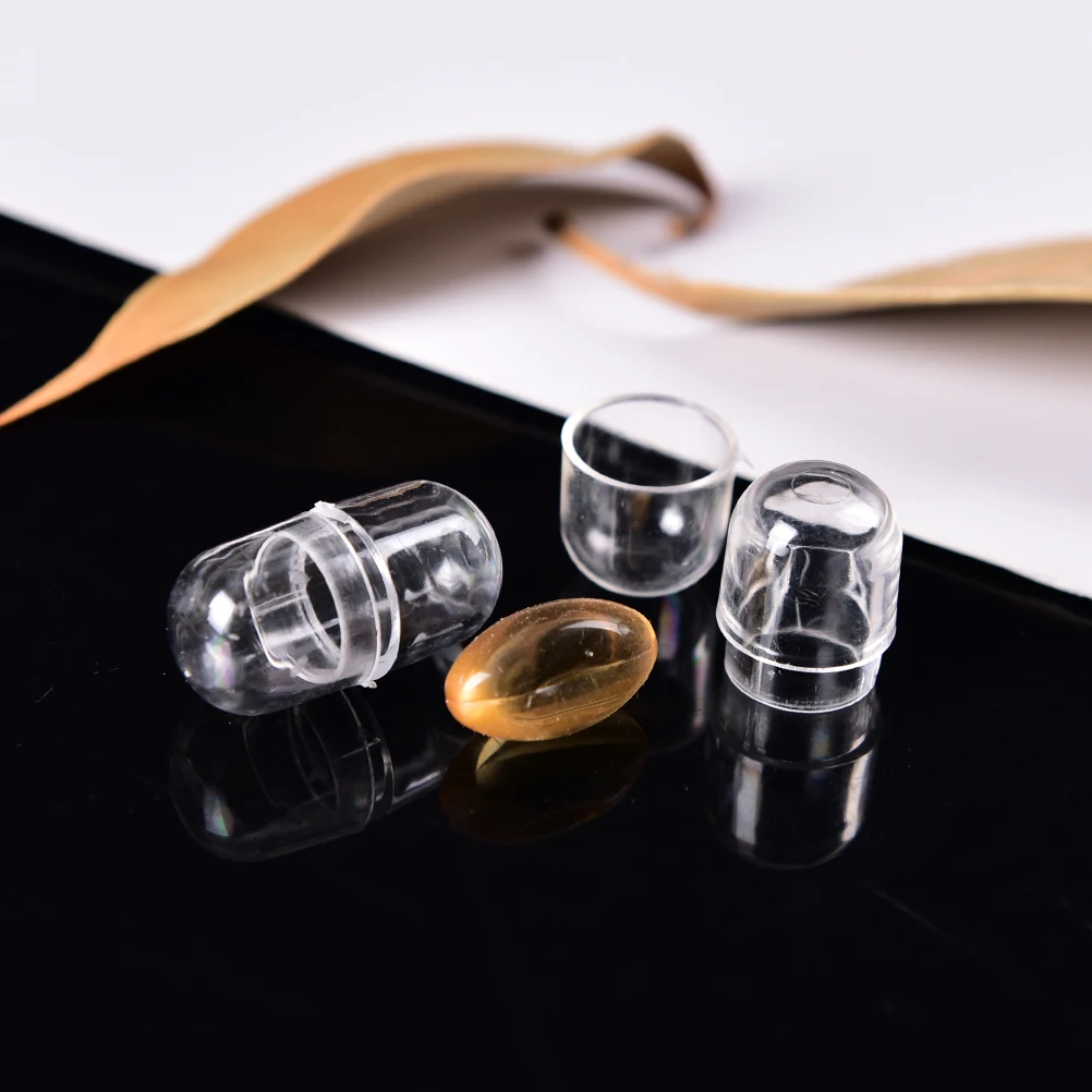 

10Pcs Empty Pill Capsule Medicine Capsule Hollow Gelatin Capsules Travel Pill Organizer White Gelatin Empty Capsules