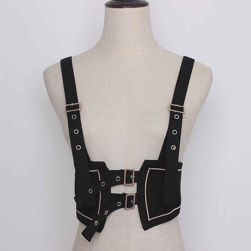 

Women's Runway Fashion Fabric Contrast Color Vest Cummerbunds Female Dress Corsets Waistband Belts Decoration Wide Belt TB902