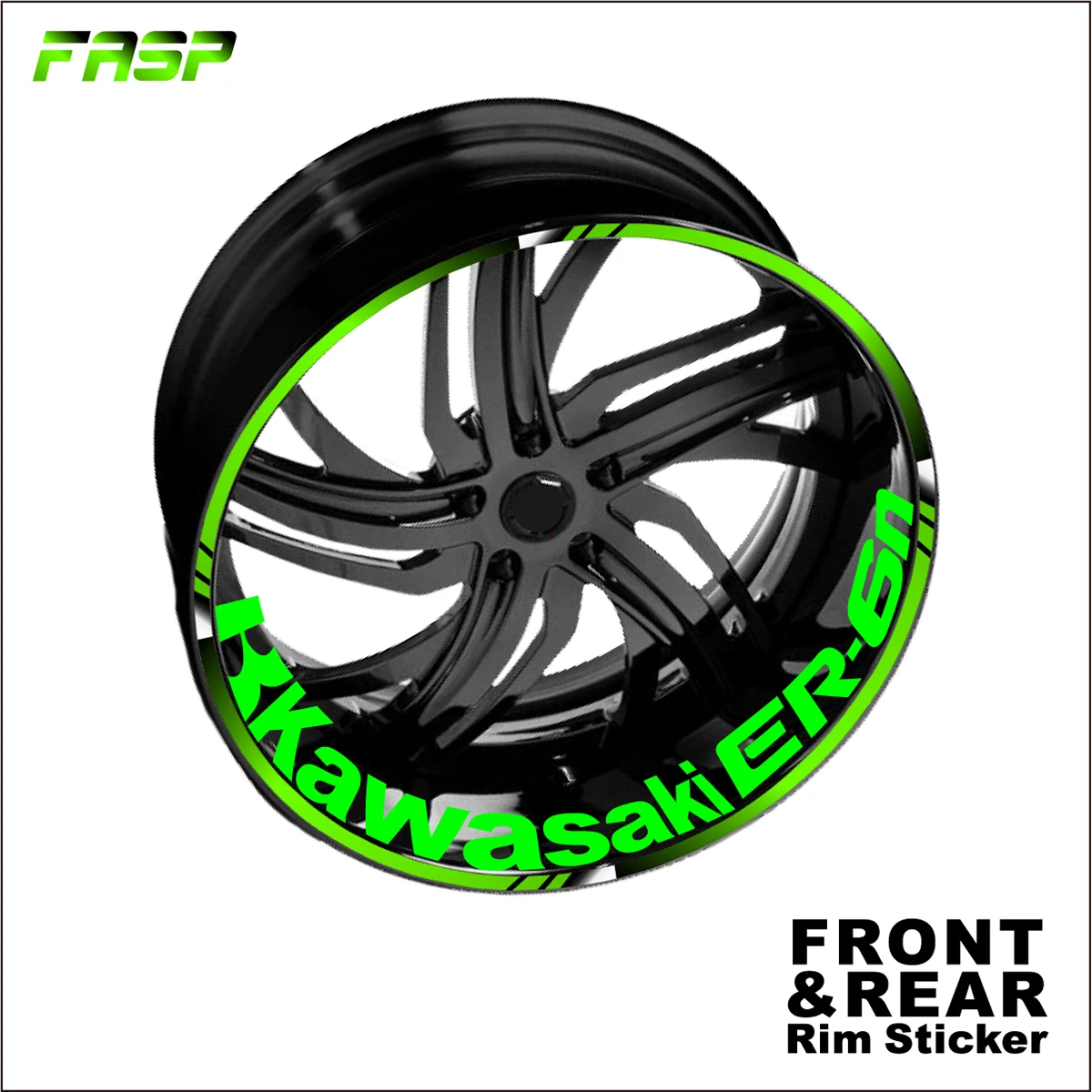 Vinyl Reflective Kawasaki Er6n Stickers Wheel Adesivi Autocollants Rim