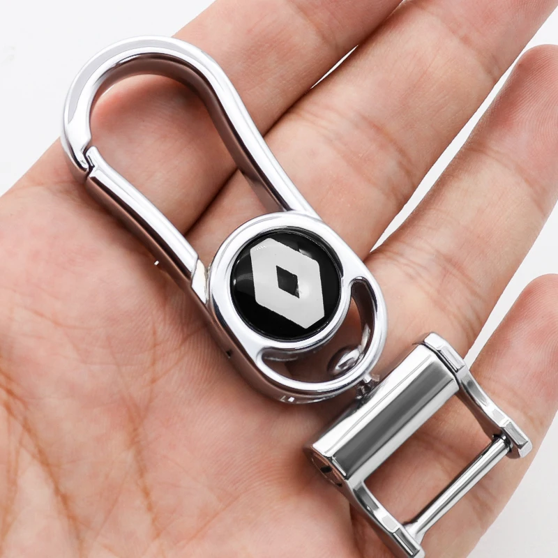 

Car keychain 360Â°rotating design High quality metal keychain anti-lost design Renault-logo suitable for Espace Twingo Megane