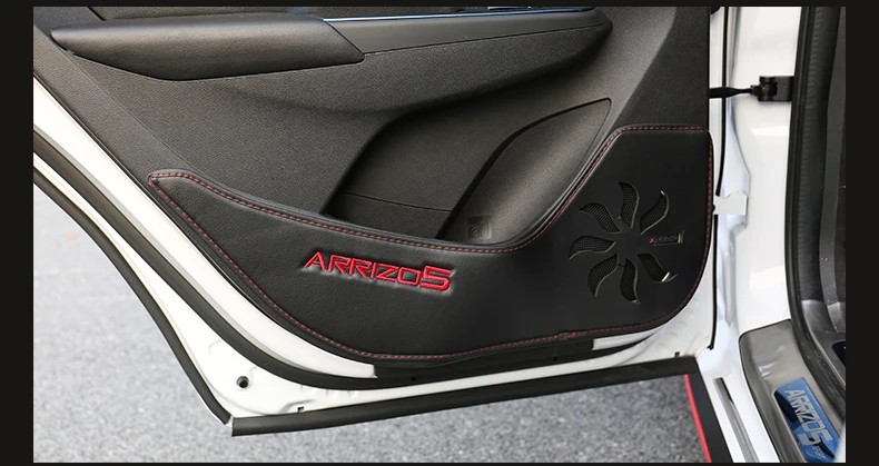 Для Chery ARRIZO5 ARRIZO 5, автомобильный Стайлинг, автомобильная дверь, анти kick pad, модификация, кожа, автомобильная дверь, все включено, анти kick