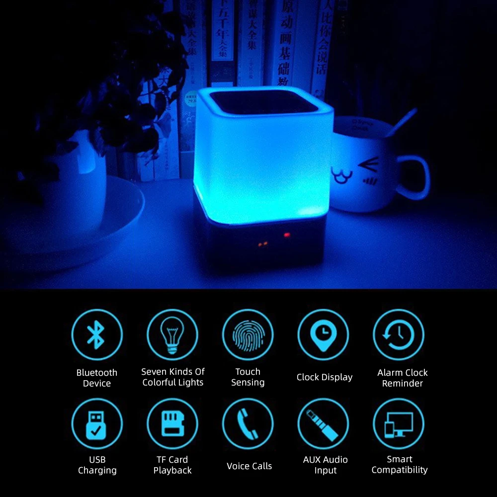 Беспроводная Настольная лампа с Bluetooth динамиком и светодиодным