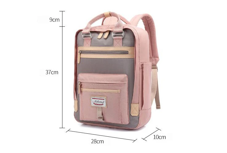 New Trend Women Large Capacity Backpack Canvas Rucksack College School Bag 14'' Laptop Backpack Lightweight Travel Daypack