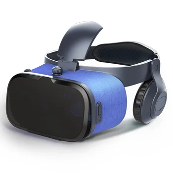 

Free shipping VR glasses Mobile 3D cinema Virtual Reality High-quality headphones Blue lens Anti-slip object distance adjustment