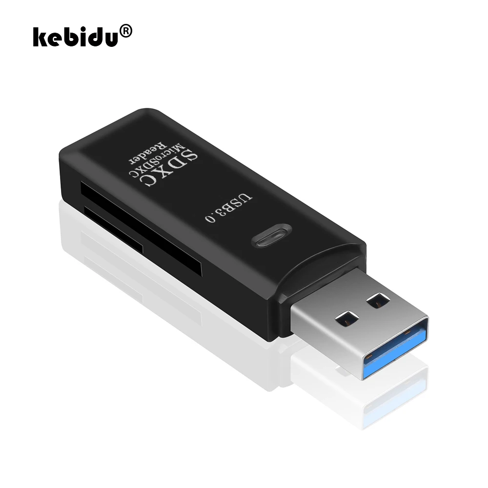 Kebidu mini Super speed 5 Гбит/с 2 в 1 USB 3 0 для SDHC SDXC Micro SD Card Reader адаптер SD/TF Trans flash Converter Tool|adapter