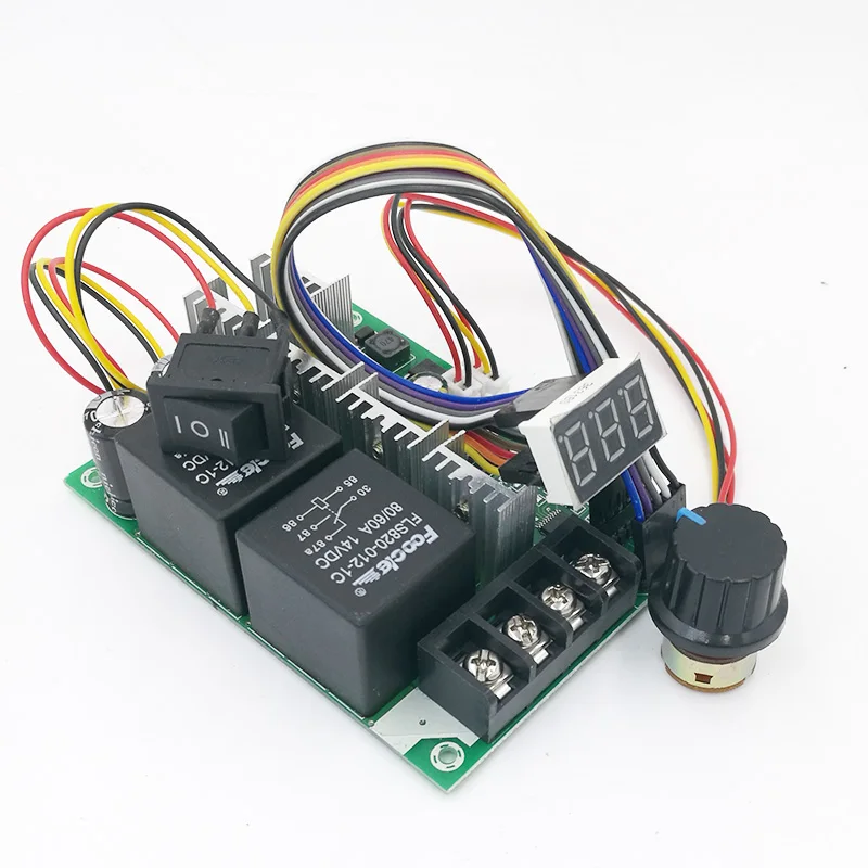 DC10V~55V digital display PWM speed controller Forward and reverse DC motor 0~100% adjustable drive module Input 12V 24V 40A |