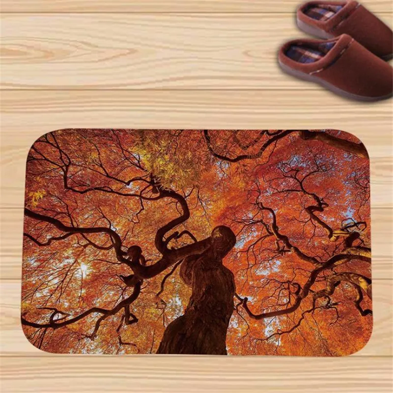 big tree Мульти-стиль, коврик для ванной комнаты, Противоскользящий коврик для ванной, впитывающий ковер, с принтом, коврик для туалета, кухонный пол, Tapis Salle De Bain - Цвет: big tree