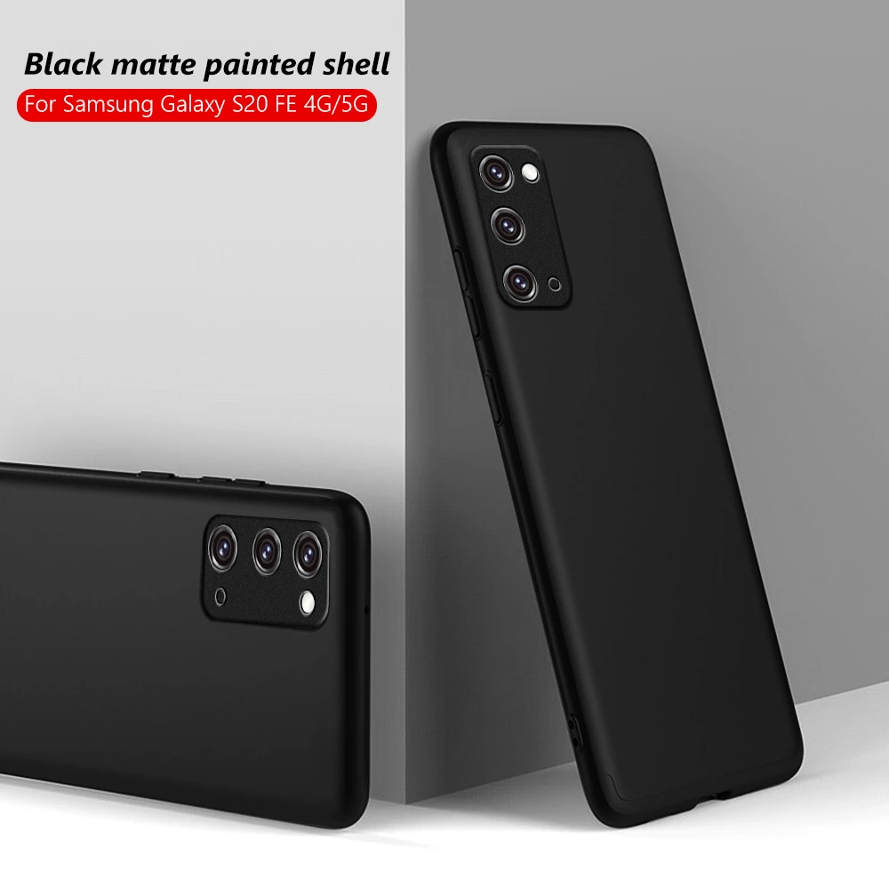 Black Matte Silicone Case For Samsung S20 FE S20 + S20 Note 20 Ultra A51 A71 S21 A 72 52 A 32 12 Plus S22 Ultra Plus A52 A52S 5G cheap galaxy s22 ultra case