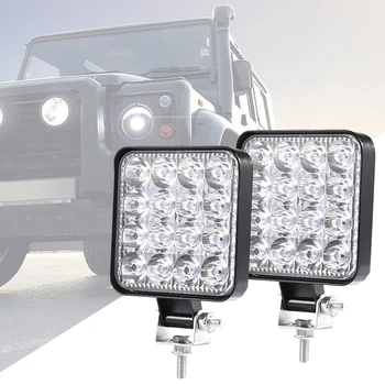 

LED Light Bar 48W LED Work Light 4x4 Flood Light Square Spotlight Fog Lighting Exterior For Ffroad SUV ATV Tractor