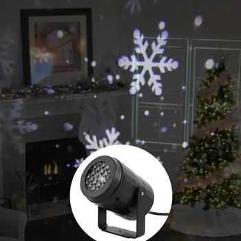 

LED Stage Lights LED Snowflake Light White Snowstorm Projector Christmas Atmosphere Holiday Family Party Special Lamp