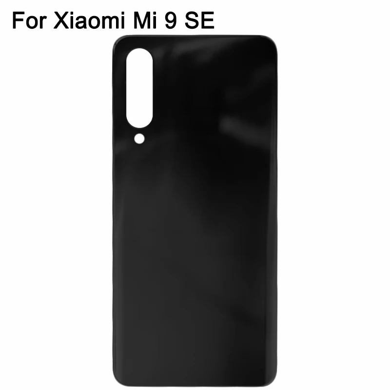 mi 9 SE крышка батареи для Xiaomi mi 9 SE чехол задняя крышка задняя дверь корпус крышка Запасная часть - Color: Black