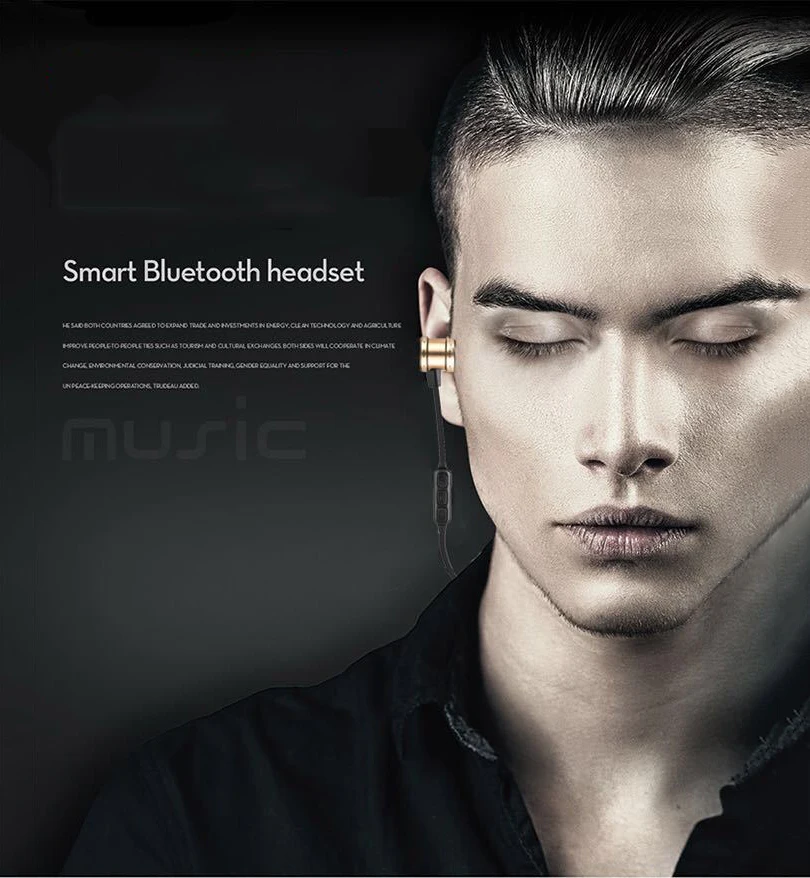 SLS100 Smart Bluetooth 4,1 беспроводные наушники-вкладыши спортивные наушники магнитные наушники с микрофоном Стерео Внутриканальные наушники для смартфонов