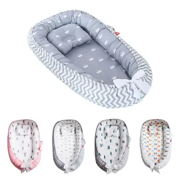 

Baby Pod Nest Newborn Reversible Travel Bed Soft Infant Sleeping Cushion Crib