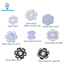 30 шт./лот 16 мм 20 мм радиатор алюминиевая Базовая пластина печатная плата подложка 2 контакта 4 контакта 6 контактов 8 контактов для 1 Вт 3 Вт 5 Вт Led RGB RGBW