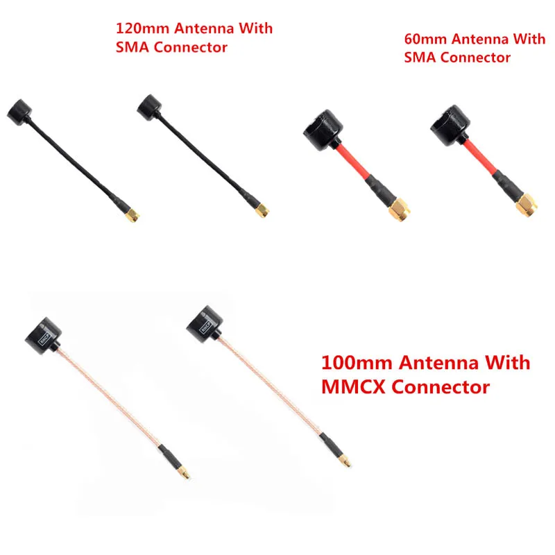 

1/2 PCS 5.8GHz 2.5dBi RHCP Mini Lollipop Antenna w/ SMA/MMCX Connector For FPV Racing RC Drone Spare Parts DIY Accessories