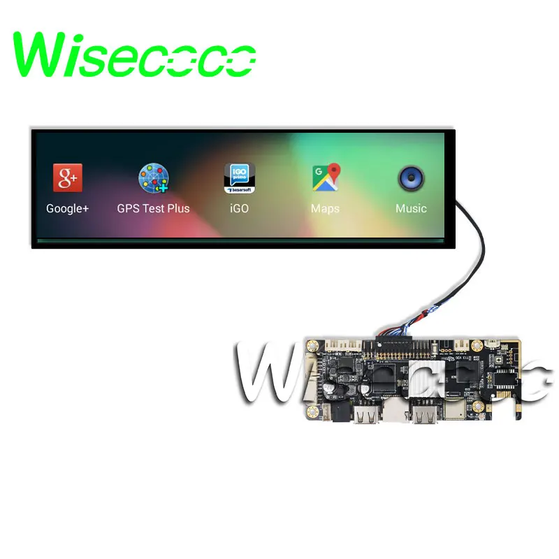 Wisecoco полка дисплей 8,8 дюймов 1920x480 растягивающийся Бар ЖК-экран HDMI дисплей с Android плата контроллера HSD088IPW1-A00