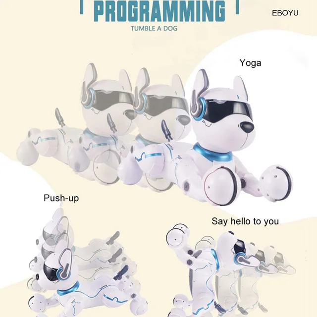 JXD A001 Smart Talking RC Robot Dog Walk & Dance Interactive Pet Puppy Robot Dog Remote Voice Control Intelligent Toy for Kids 5